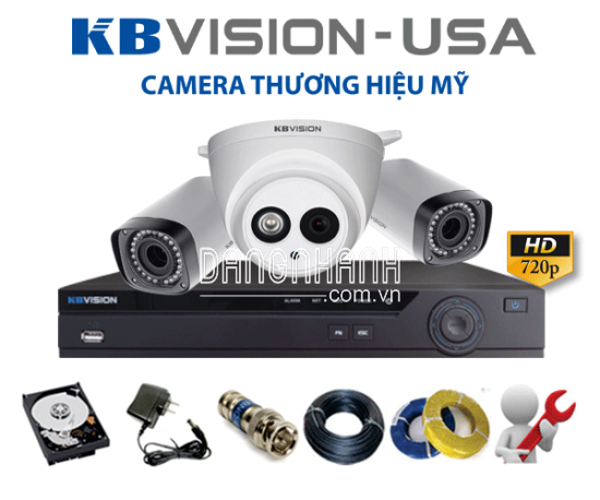 Bộ 3 camera Kbvision USA Full HD 2.0Mp