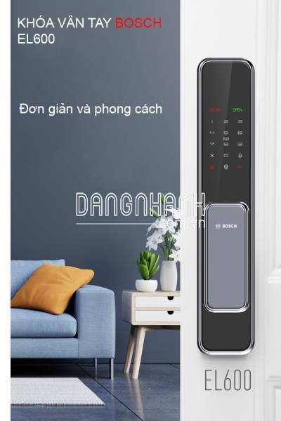 KHÓA CỬA VÂN TAY BOSCH EL 600BKB ( MÀU ĐEN) - MỞ CỬA KHUÔN MẶT