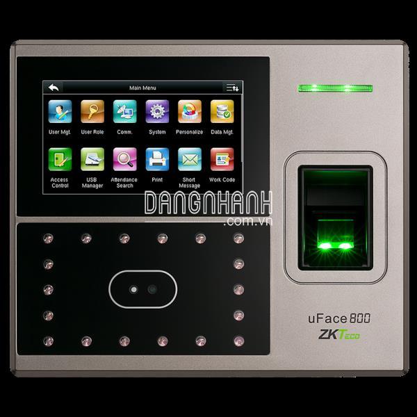 Máy chấm công khuôn mặt và vân tay ZKTeco Uface 800