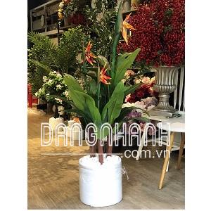 Cây hoa thiên điểu giả trang trí trong nhà