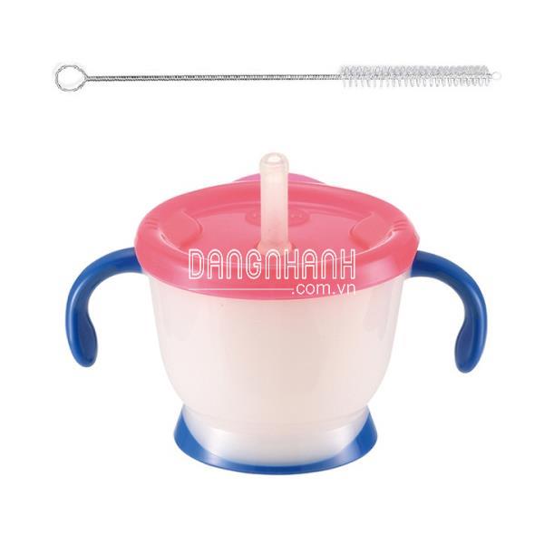 Cốc tập uống Richell 3 giai đoạn tay xanh