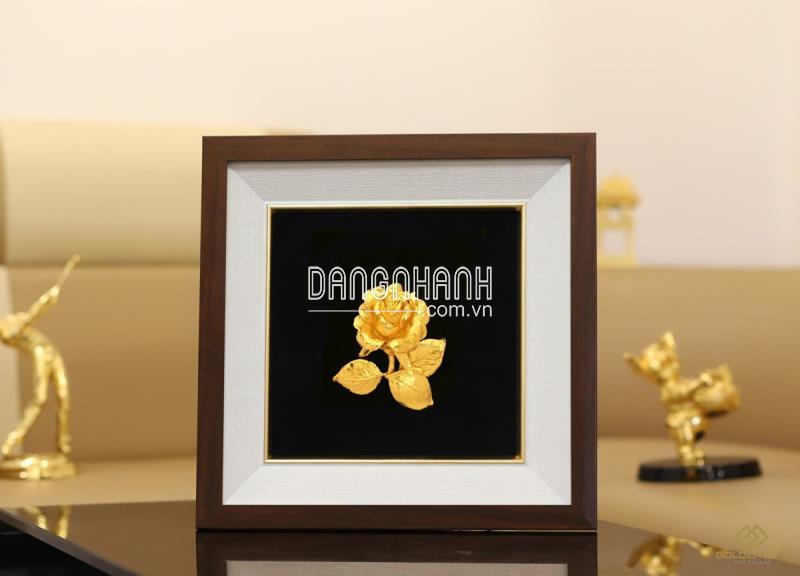 TRANH HOA HỒNG MẠ VÀNG - THH01