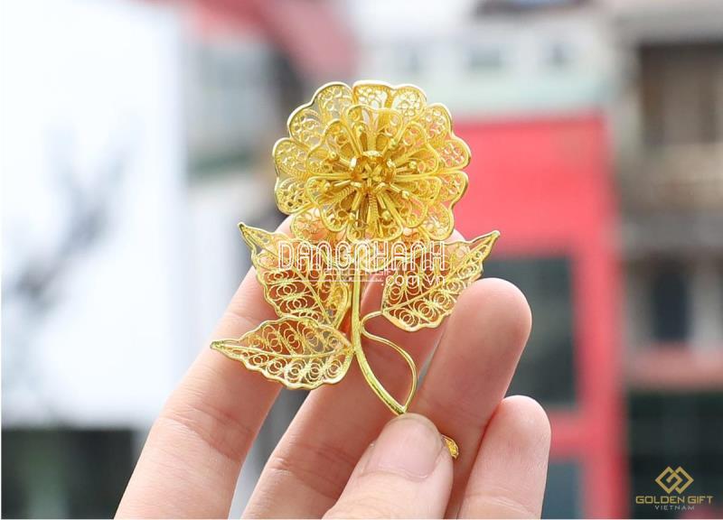 HOA CÀI ÁO MẠ VÀNG - HCA02