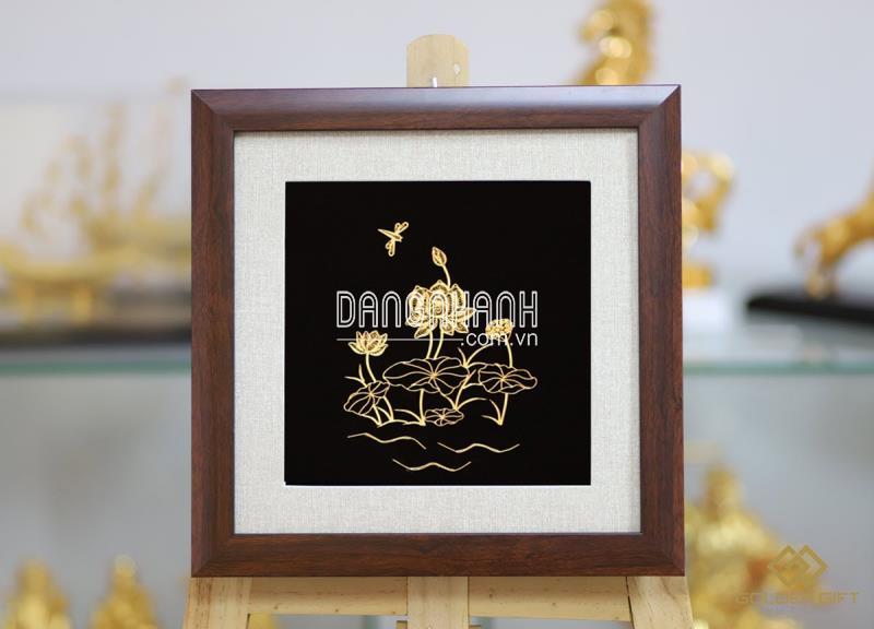 TRANH HOA SEN MẠ VÀNG - THSMV01