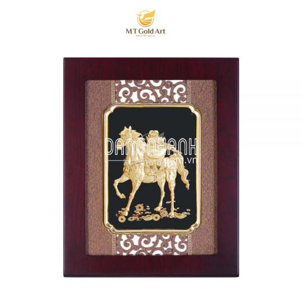 Tranh Mã đáo thành công dát vàng (27x34cm)