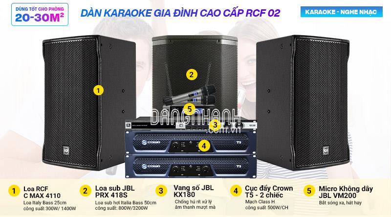 Dàn karaoke gia đình cao cấp RCF 02 (Made in ITALY)