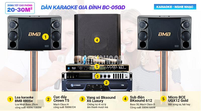 Dàn karaoke gia đình BC-05GD (New 2021)