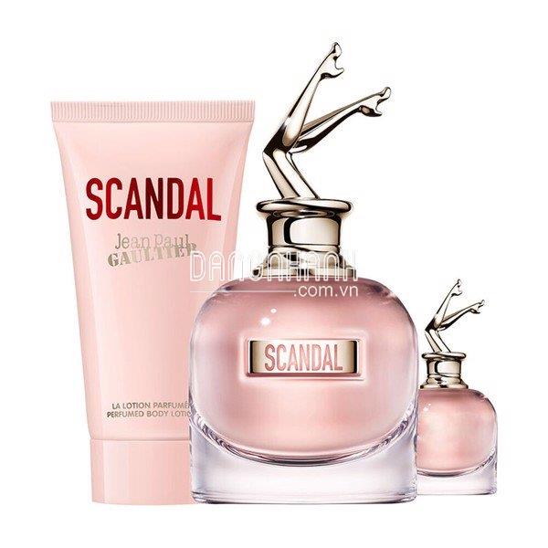 Bộ nước hoa nữ jean paul gaultier scandal yk_giftset edp (80ml + 6ml + body lotion 75ml) - pháp