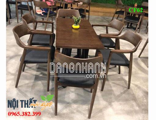 Bàn ghế cafe CF62 tuyệt tác từ gỗ có 1- 0- 2