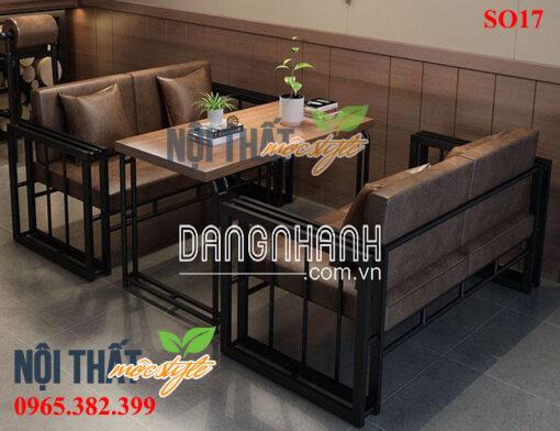 Bàn ghế sofa cafe SO17 mạnh mẽ, cá tính với phong cách Industrial