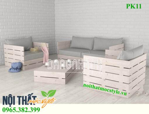 Bàn ghế phòng khách PK11 đẹp với phong cách Retro