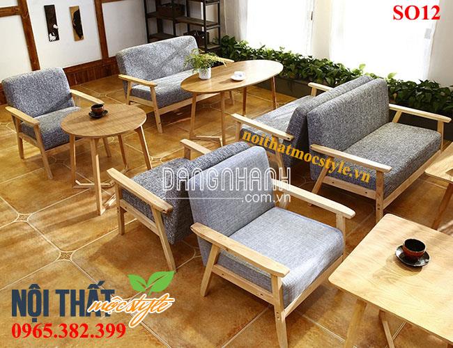 Bàn ghế sofa cafe SO12 đẹp hiện đại, sang trọng