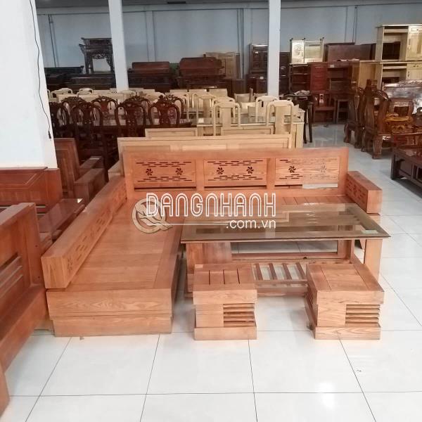 BỘ SOFA GÓC HOA GỖ SỒI - SP662