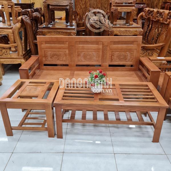 BỘ SOFA TỰA THẲNG GỖ SỒI MÀU - SP852