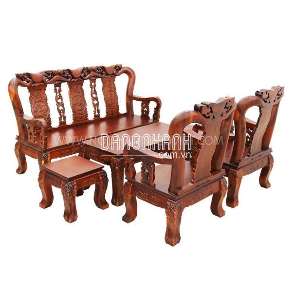 Salon Gỗ Xoan Đào Nâu Cánh Gián Tay 10 6 Món