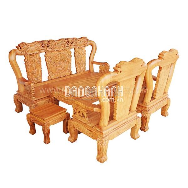 Bộ Bàn Ghế Gỗ Gõ Đỏ Phòng Khách Chạm Voi Tay 10 6 Món Đẹp Giá Rẻ