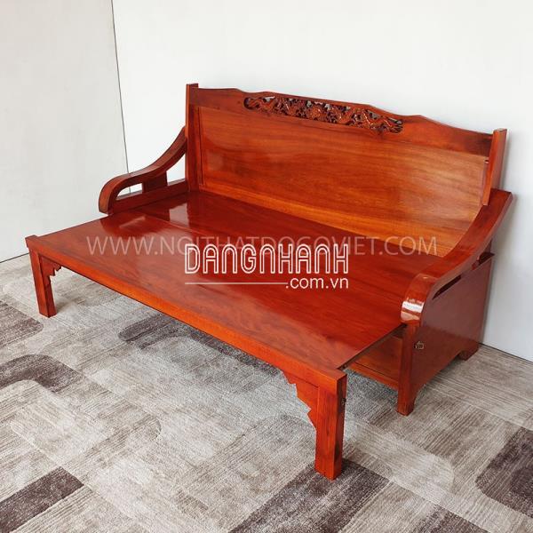 Ghế Trường Kỷ Kéo Thành Giường Gỗ Tự Nhiên