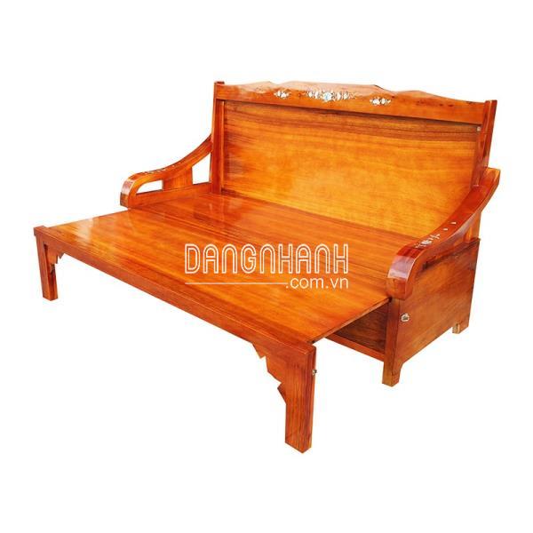 Ghế Trường Kỷ Kéo Thành Giường Gỗ Tự Nhiên 1m4 Đẹp Giá Rẻ