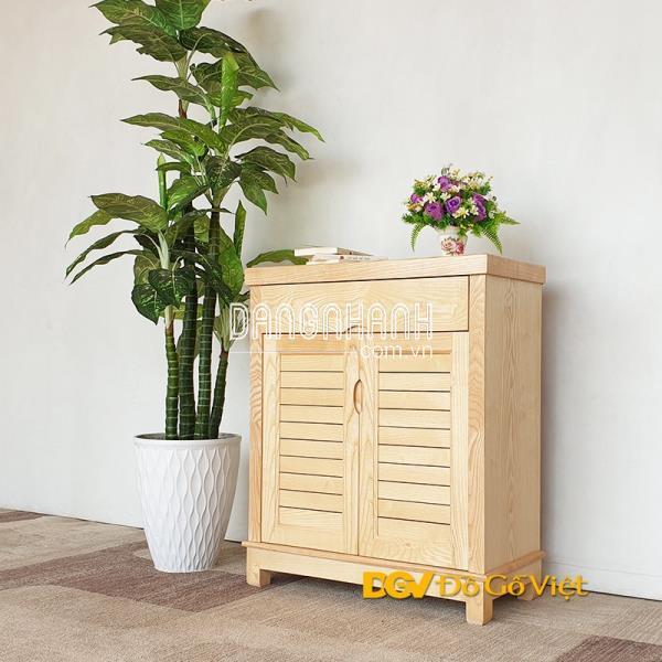 Tủ Giày Dép Nhỏ Gỗ Sồi Nga Màu Tự Nhiên 80cm Đẹp Giá Rẻ