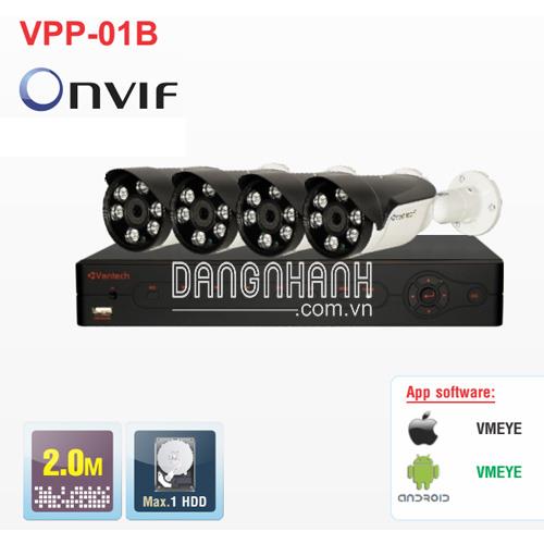 Bộ đầu ghi hình camera IP 4 kênh Powerline Vantech VPP-01B