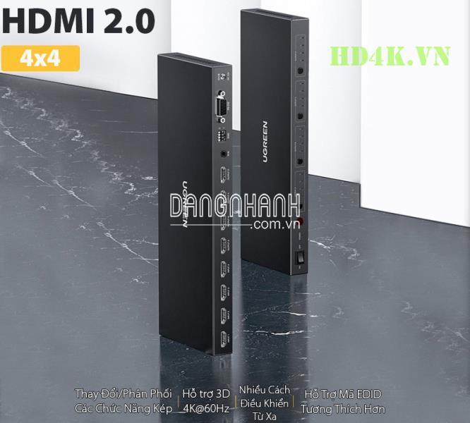Bộ chia HDMI chuẩn 2.0 4 ra 4 Matrix Ugreen 70436