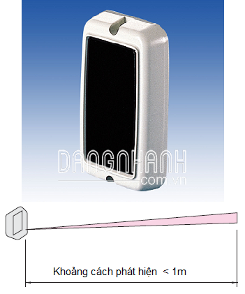 PR-1B. Đầu báo tia hồng ngoại phản xạ trực tiếp, 1m trong nhà.