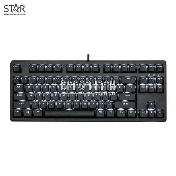 Bàn Phím Cơ E-Dra EK387 Gateron TKL Blue Switch (Đen)