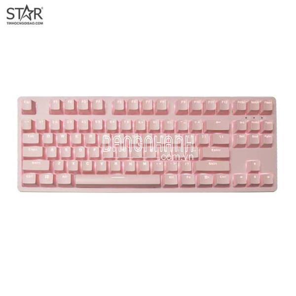 Bàn Phím Cơ E-Dra EK387 Dream Pink Gaming Led TKL Huano Red Switch (Hồng)