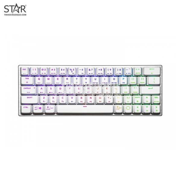 Bàn Phím Cơ Cooler Master SK622 Silver White Low Profile Red Switch RGB TKL Wireless (Trắng)