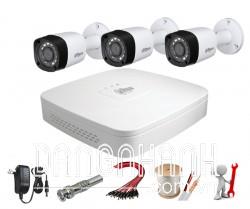 Trọn bộ 3 mắt camera 1.0MP Dahua HAC-HFW1000RP