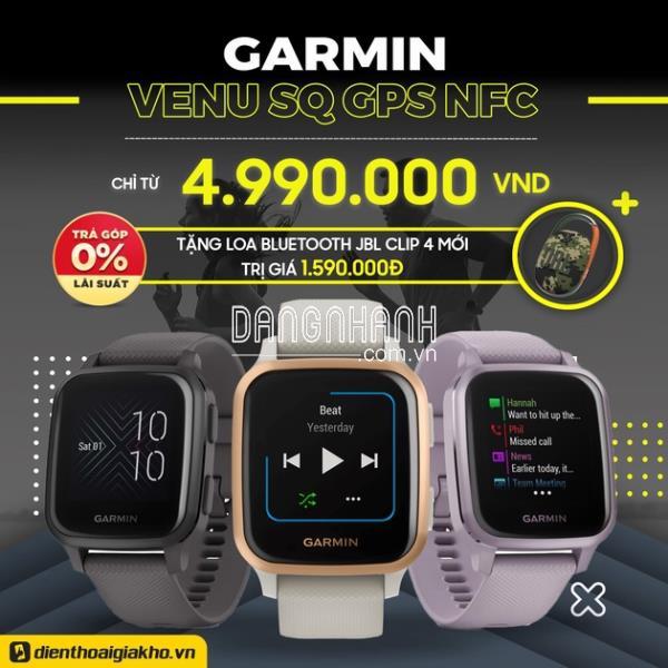 Garmin Watch Venu Sq GPS NFC Chính Hãng 