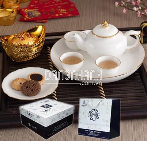 BỘ TRÀ MINI 0.35L JASMINE VIỀN CHỈ VÀNG 24K SIÊU ĐẸP