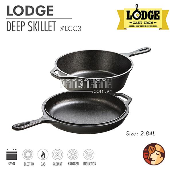 Bộ nồi và chảo gang Lodge 26 cm - dung tích 3 lít