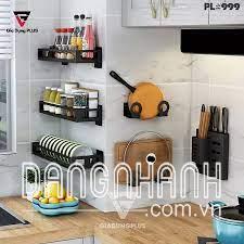 Bộ Kệ Phòng Bếp [INOX 304, Sơn Tĩnh Điện] Dán Tường - Giải Phóng Không Gian Nhà Bếp