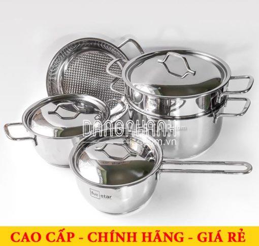Bộ nồi Five Star 3 đáy 5 chiếc Inox 430 cao cấp
