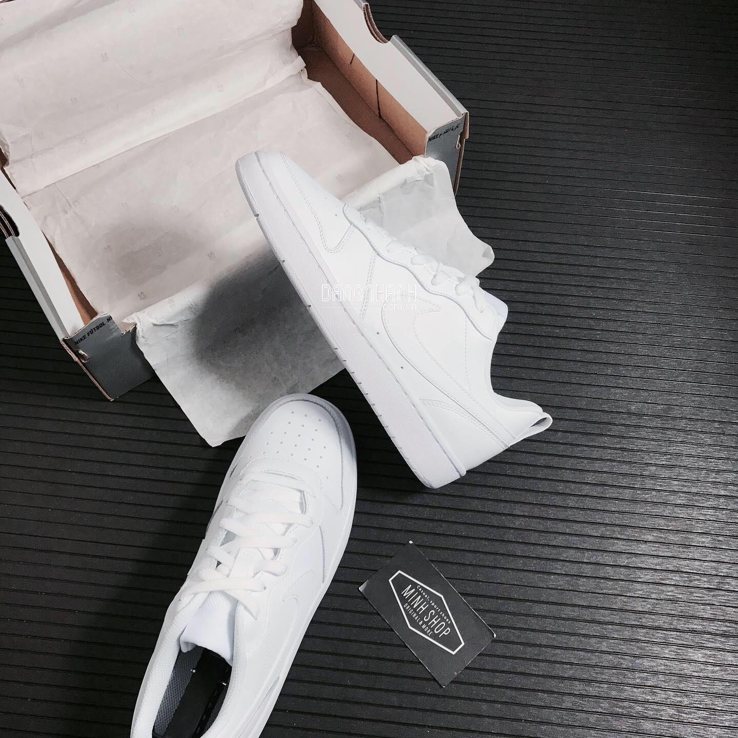 HÀNG CHÍNH HÃNG NIKE COURT BOROUGH LOW 2 WHITE **2021** [BQ5448 100]