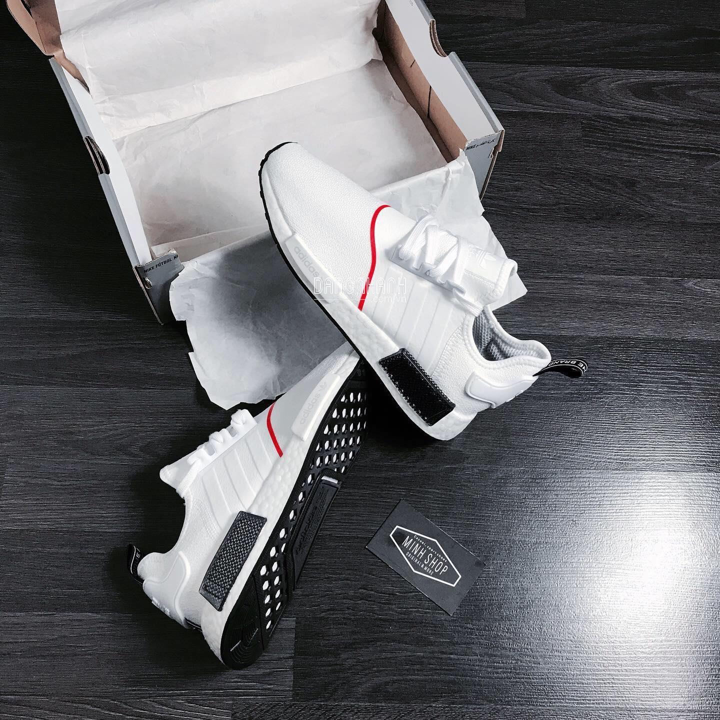 HÀNG CHÍNH HÃNG ADIDAS NMD R1 CLOUD WHITE/SOLAR RED 2021* [EE5086]