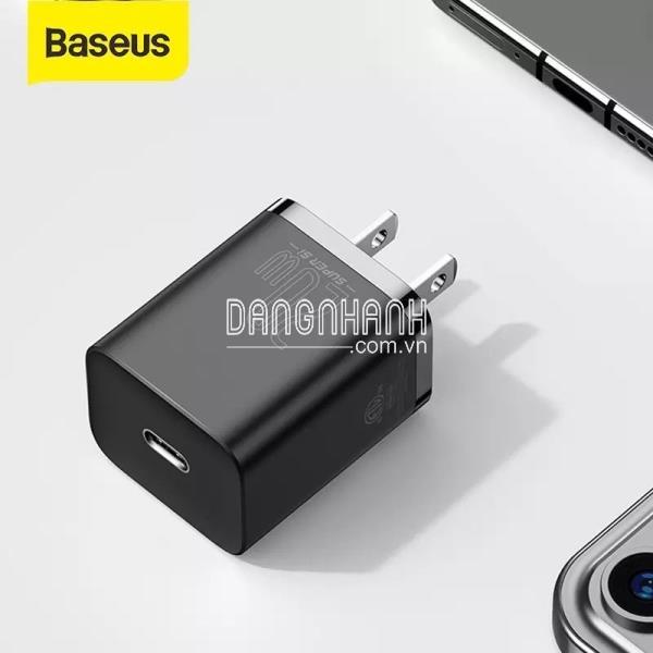 Bộ sạc nhanh, nhỏ gọn Baseus Super Si Quick Charger 20W dùng cho iPhone 12/iP11/XS Max (Type C, 20W/18W, PD/ QC3.0 Quick charger)