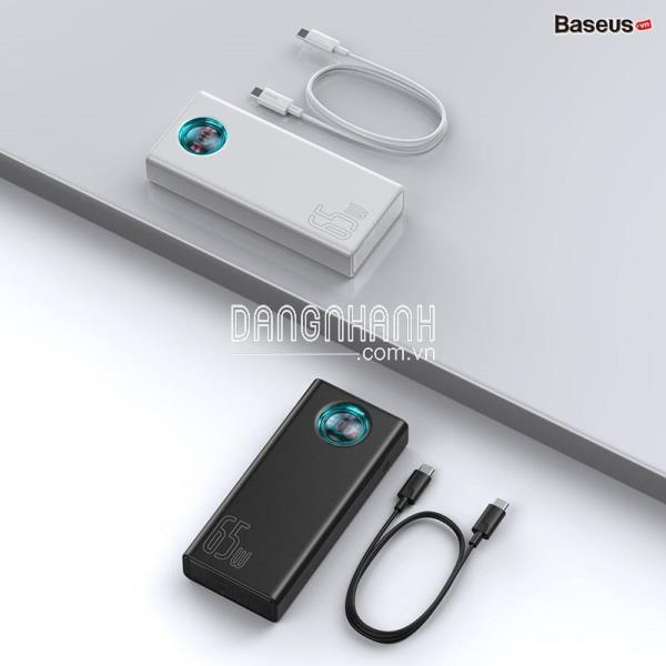 Pin sạc dự phòng đa dụng công suất cao Baseus Amblight Digital Display Quick Charge Power Bank ( 30000 mAh , 65W , USB*4 + Type C Input/Output + Lightning + Micro USB)