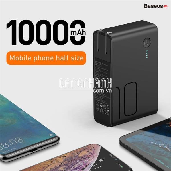 Bộ sạc nhanh tích hợp pin dự phòng Baseus Power Station 2in1 10000mAh PD3.0/ QC3.0 (18W Type C and USB Double Quick Charge, Travel Charger & Powerbank)