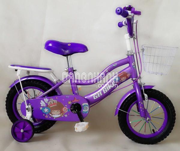 Xe Đạp Trẻ Em 12 Inch GH Bike 2 Ống– Màu Tím