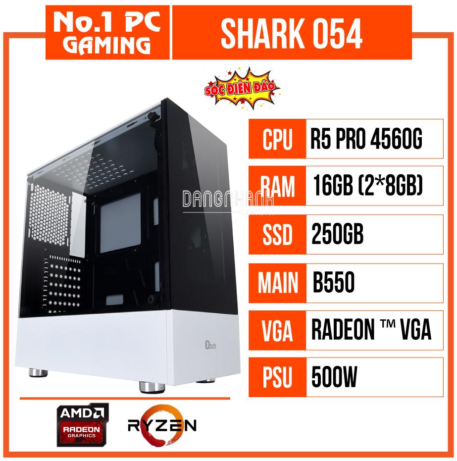PC GAMING SHARK 054 (R5 4650G/B550/16GB RAM/250GB SSD/500W)