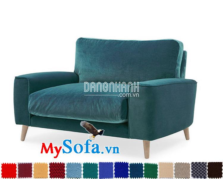 Ghế sofa đơn nỉ màu xanh trẻ trung MyS-1911943