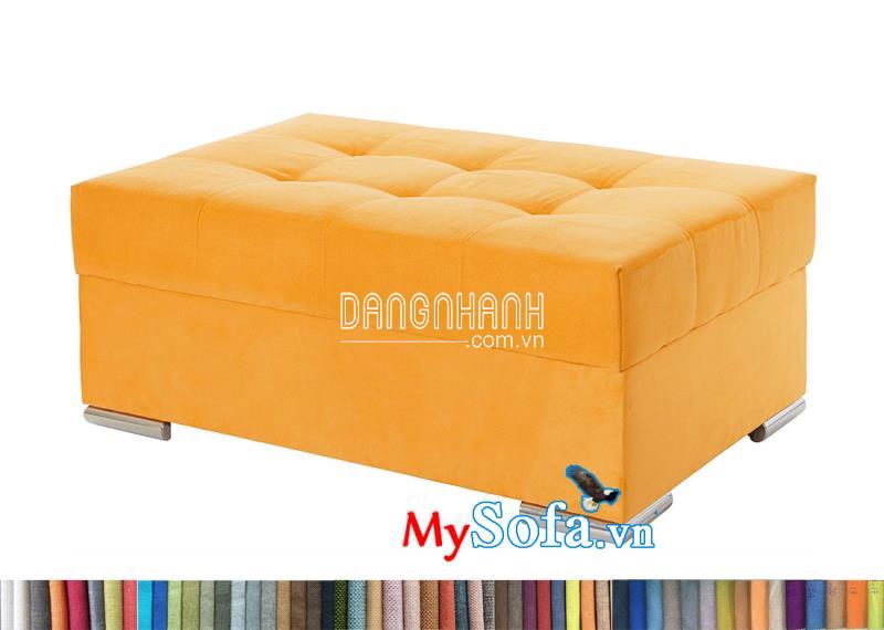 Ghế sofa nỉ đôn đẹp MyS-2001927 có màu vàng cam tươi trẻ