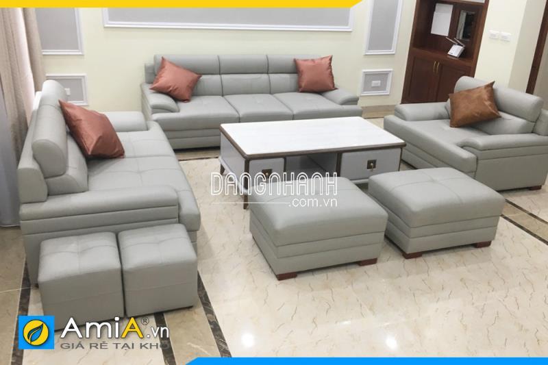 Bộ ghế sofa da 3 ghế văng dài sang trọng AmiA SFD2620