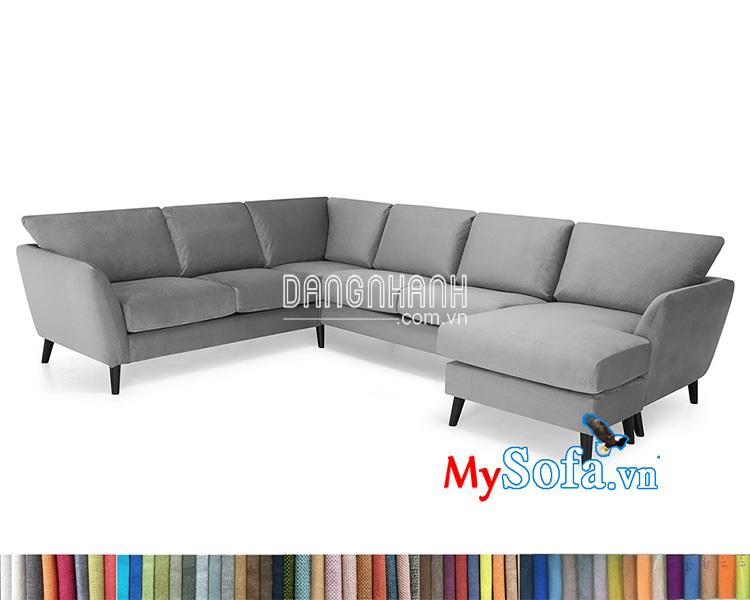 Ghế sofa da góc MyS-1912484 vừa sang trọng vừa hiện đại