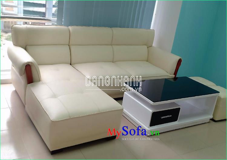 Ghế Sofa da góc tay sơn cho phòng khách đẹp AmiA SFD239