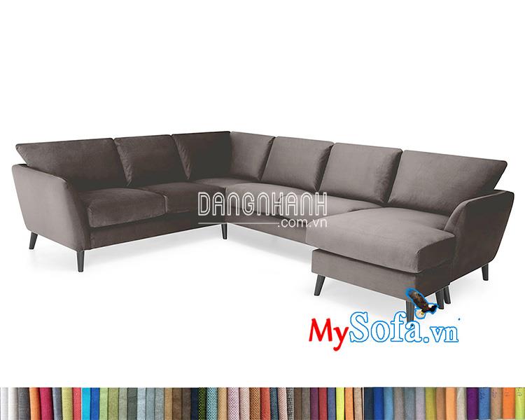 Ghế sofa góc MyS-1912485 màu lông chuột cực đẹp