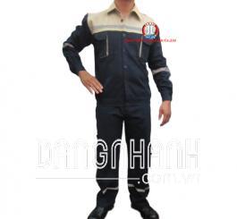Quần áo bạt dày chống cháy các mầu ( Kiểu túi hộp, phối mầu )