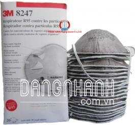 Khẩu trang giấy N95 có than ko van thở 3M Mỹ - 8247